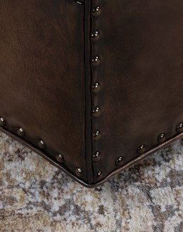 Jackson Smoke Leather Swivel Chair