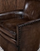 Jackson Smoke Leather Swivel Chair