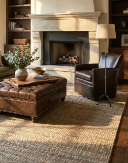 Jackson Smoke Leather Swivel Chair