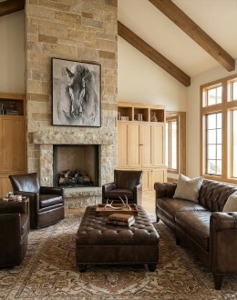 Jackson Smoke Leather Swivel Chair