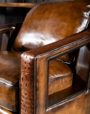 retro style leather swivel chair