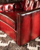 high end red leather swivel chair with tufted back,red leather chesterfield chair