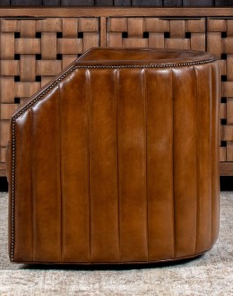 Oliver Leather Swivel Chair