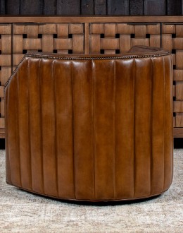 Oliver Leather Swivel Chair