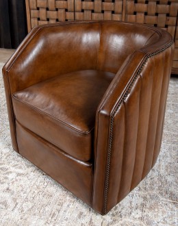 Oliver Leather Swivel Chair