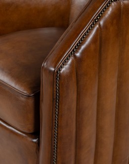 Oliver Leather Swivel Chair