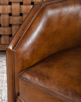 Oliver Leather Swivel Chair