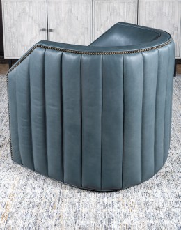 Oliver Sky Leather Swivel Chair