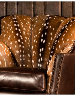 swivel chair with axis deer hide