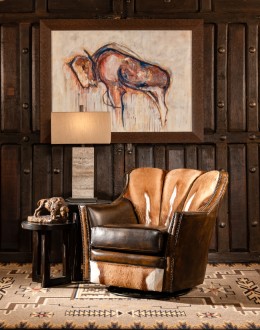 Puma Swivel Glider Chair with Springbok