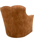 tan distressed leather swivel and glider chair