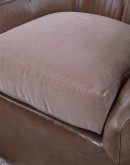 Shelby Dove Leather Swivel Chair