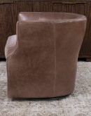 Shelby Dove Leather Swivel Chair