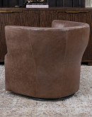 Shelby Dove Leather Swivel Chair
