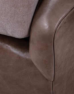 Shelby Dove Leather Swivel Chair