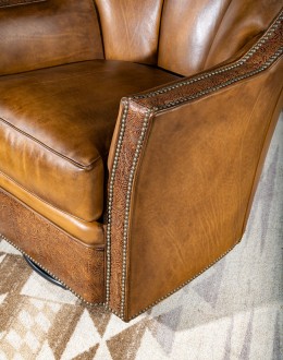 western style chair that swivels and rocks