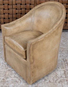 Sydney Chaps Leather Swivel Chair