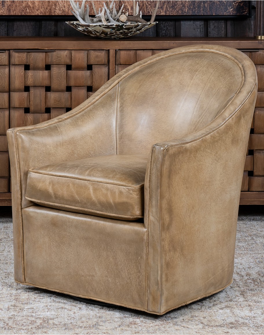 Sydney Chaps Leather Swivel Chair