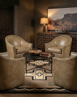 Sydney Chaps Leather Swivel Chair