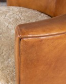 modern rustic leather swivel chair