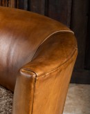 modern rustic leather swivel chair