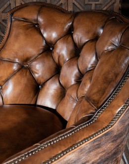 Texas Brindle Swivel Glider