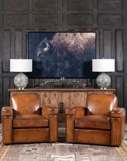 Traeger Leather Swivel Chair Traeger Leather Swivel Chair