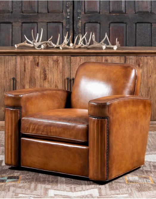 Traeger Leather Swivel Chair