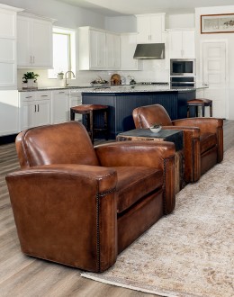 Traeger Leather Swivel Chair Traeger Leather Swivel Chair