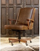 modern rustic leather desk chair