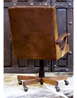 modern rustic leather desk chair
