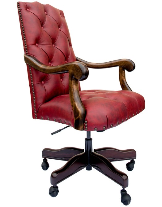 Bowie Red Tufted Desk Chair