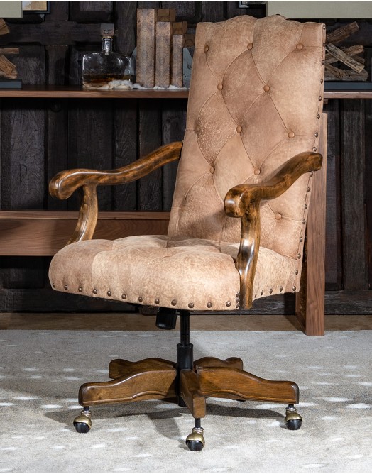 Bowie Sandstone Tufted Desk Chair