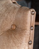desk chair with distressed tan tufted leather