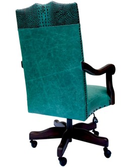 turquoise leather office chair,fine western office chair