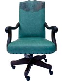 turquoise leather office chair,fine western office chair