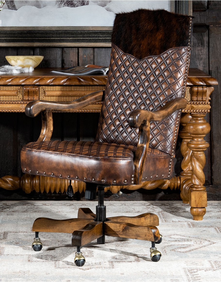 Bowie Diamondback Leather Desk Chair