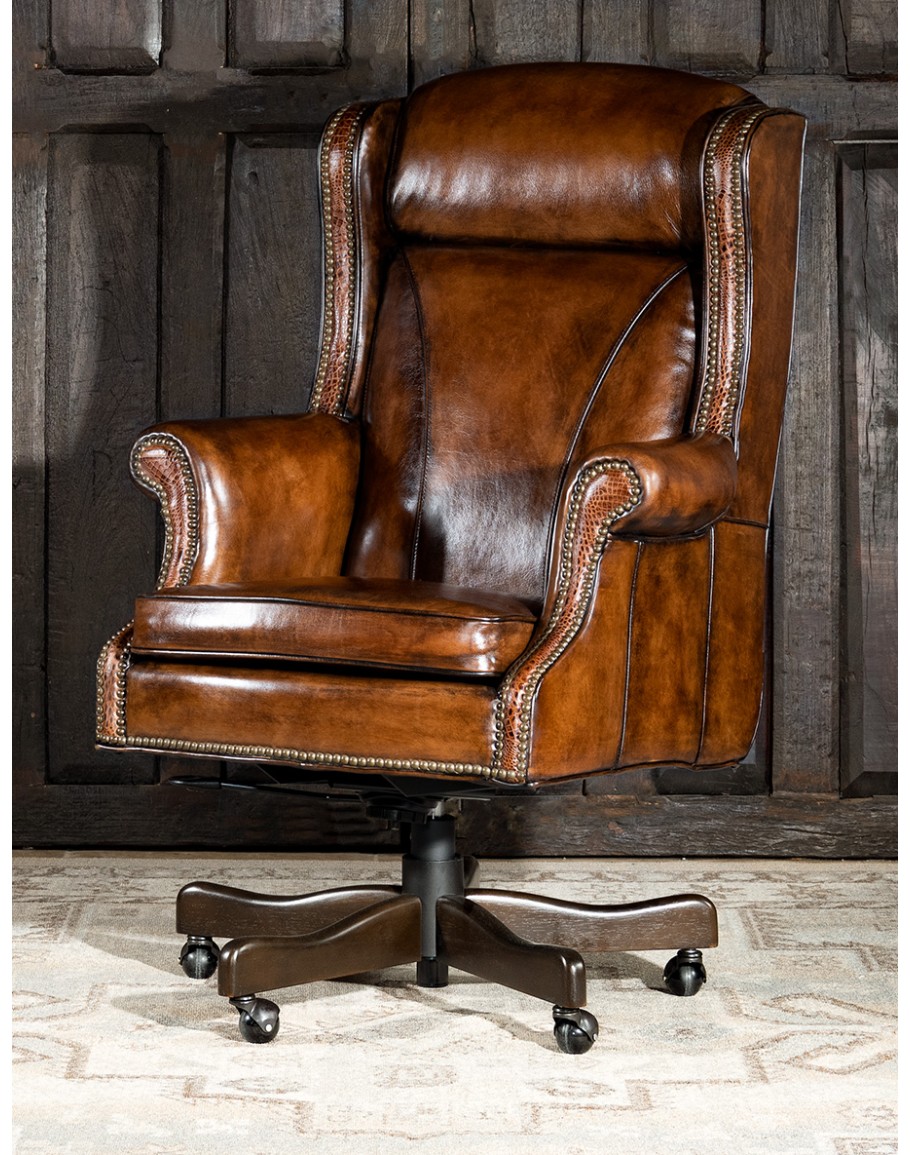 Drover Executive Desk Chair | Fine Western Desk Chair - Adobe ...
