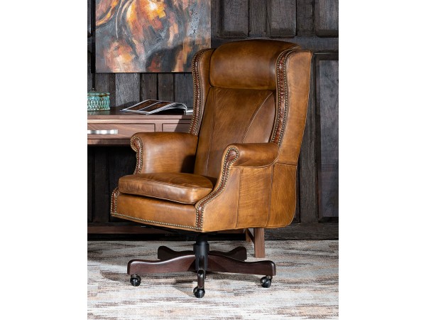 Saddle leather office deals chair