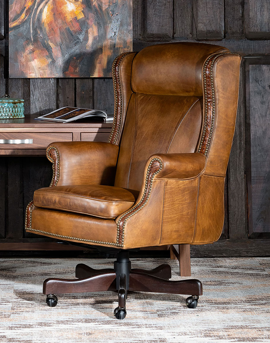 Drover Saddle Executive Desk Chair | Leather | Adobe Int ...