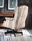 executive desk chair in all over white gator leather