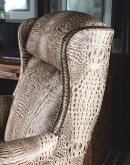 executive desk chair in all over white gator leather