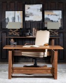 executive desk chair in bone colored leather