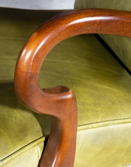 Fallbrook Olive Desk Chair executive desk chair in distressed olive green leather