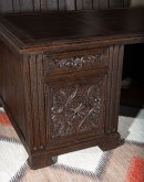 hand carved wooden executive desk