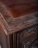 hand carved wooden executive desk