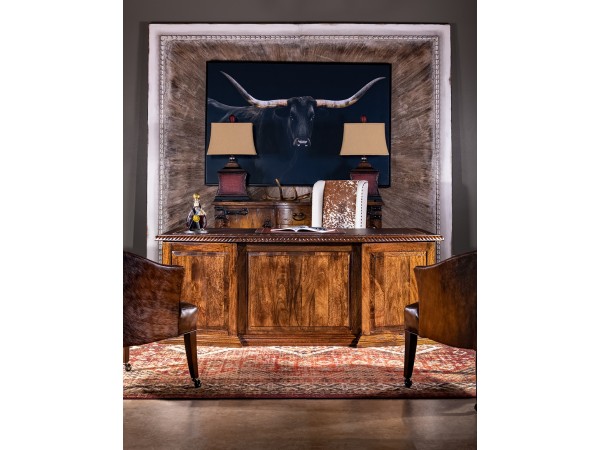 Sanderson Western Leather Desk Chair, King Ranch Furniture