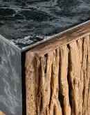 unique reclaimed wood side table