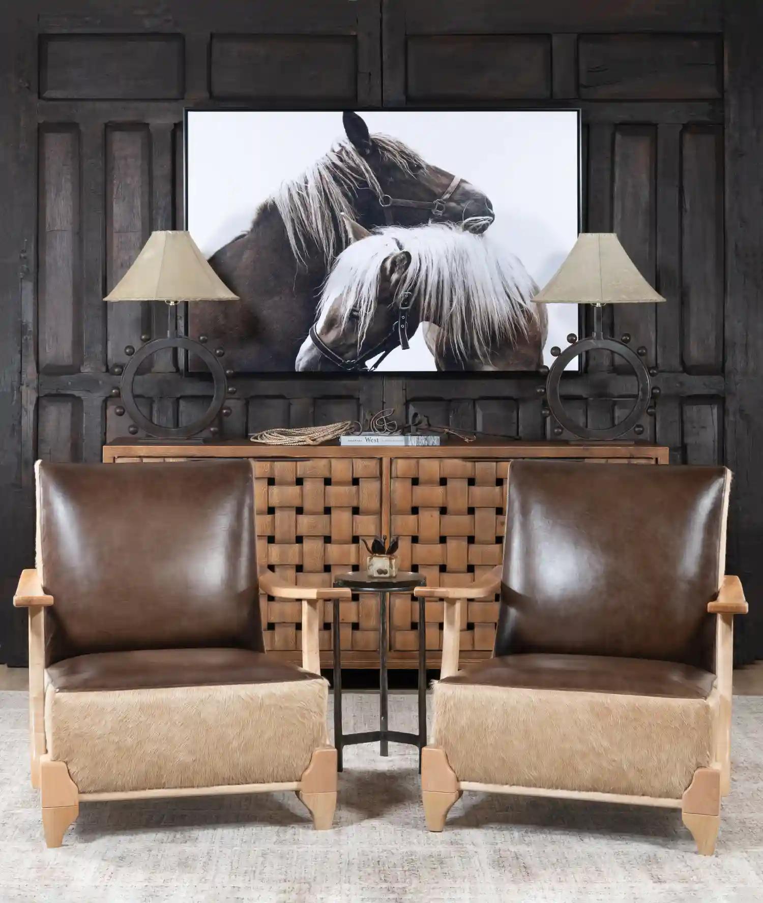 Logan Leather Accent Chair - Classic Ranch Collection