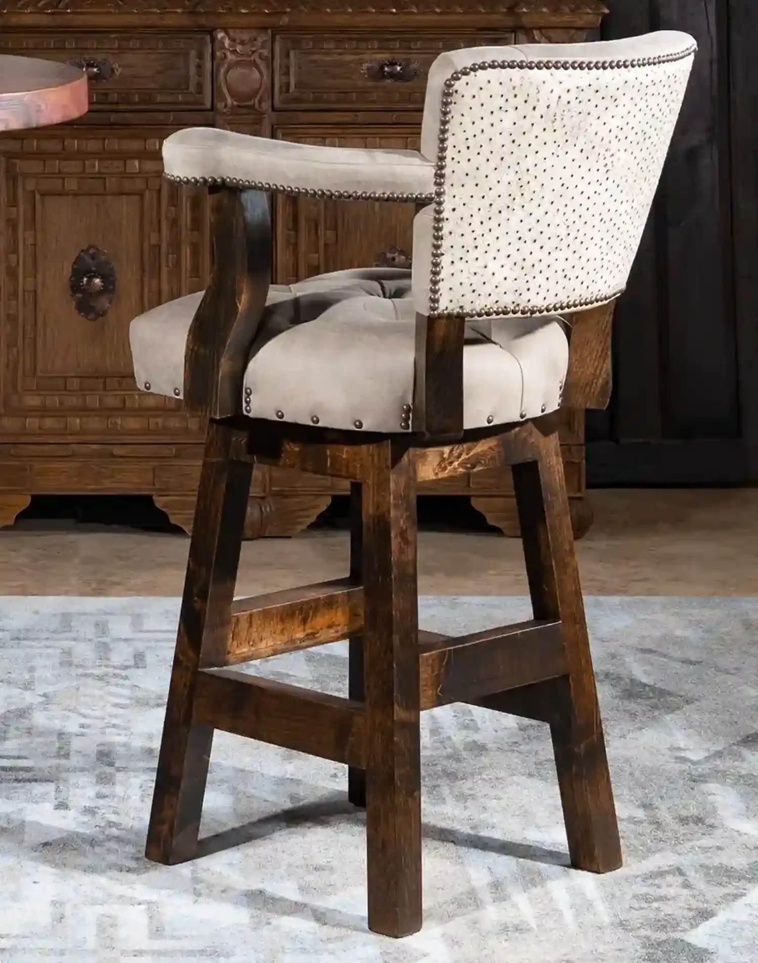 Chisum Socorro Leather Barstool